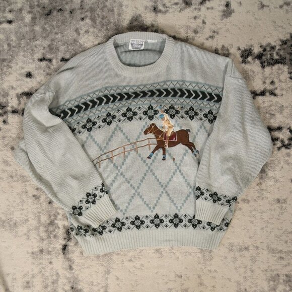 Vintage Polo Horse Rider Knitted Sweater - Picture 1 of 5